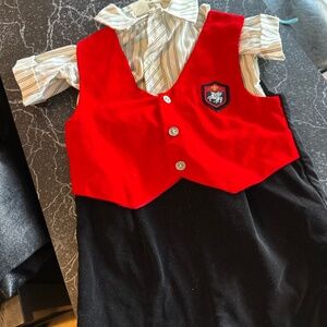 Vintage boys velvet jumper and shirt